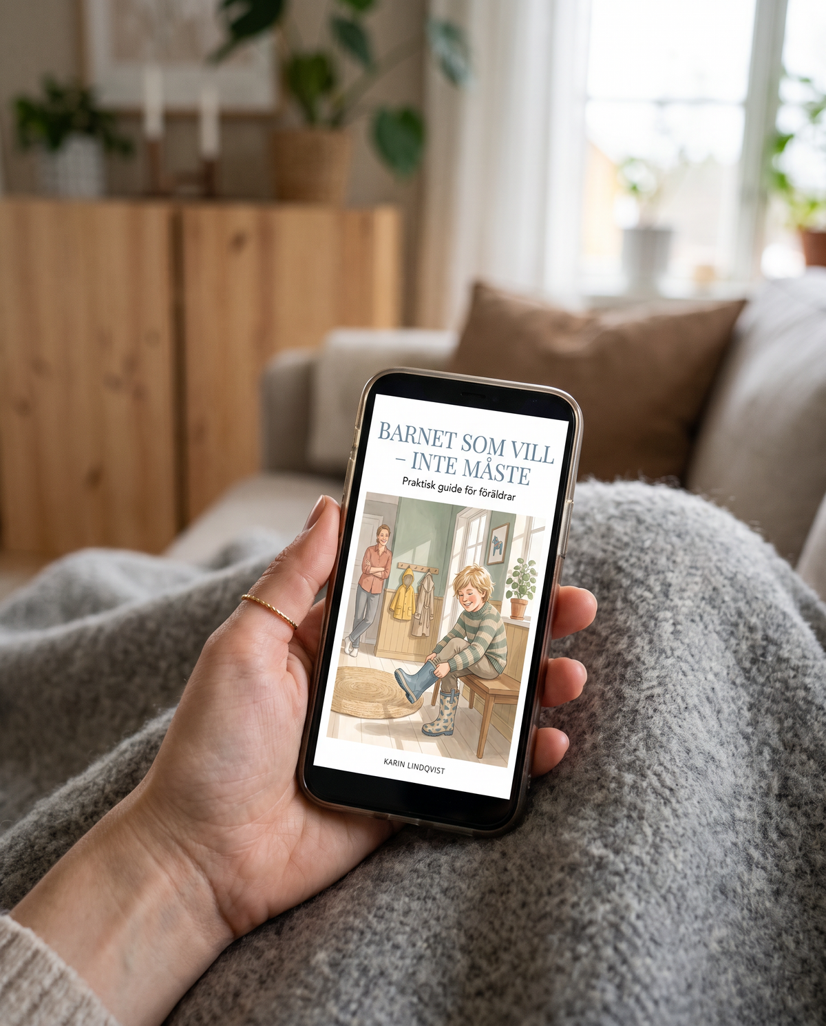 E-boken läst i mobilen